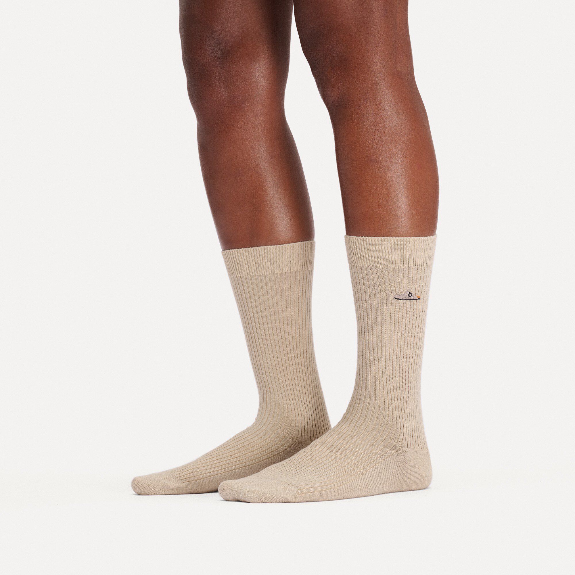 Cotton Ribbed Socks bomull/Polyamid/Elastan