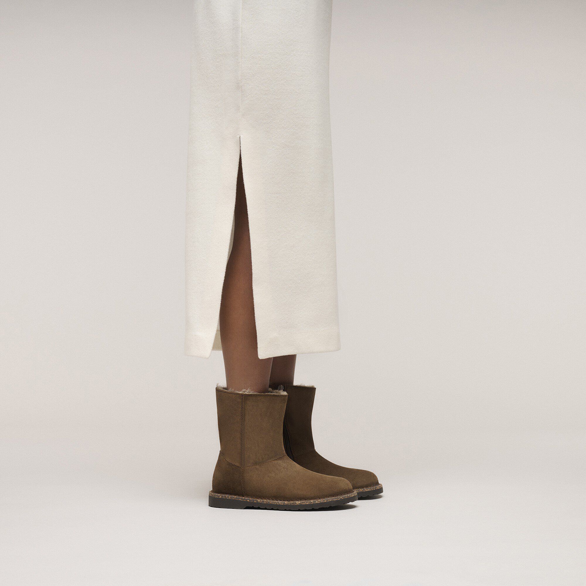 Uppsala Zip Shearling Suede Leather